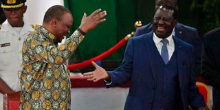 President Uhuru Kenyatta and Raila Odinga 