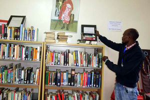 A librarian at the Kenya National Library Services 