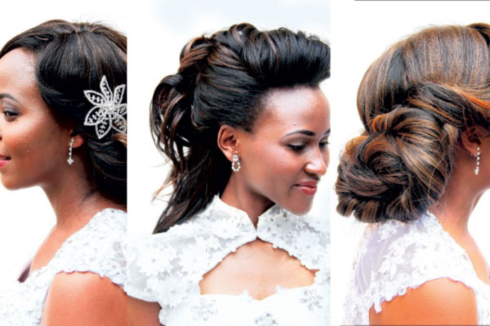 Half Updo Black Wedding Hairstyles on Stylevore