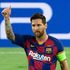 Barcelona's Argentine forward Lionel Messi celebrates after scoring