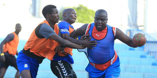 Kenya handball national team train at Nyayo