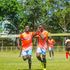 Kisumu All Stars striker William Otenda (right) celebrates 