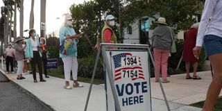 Voters in Palm Beach, Florida