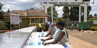 Washing hands, Eldoret Polytechnic