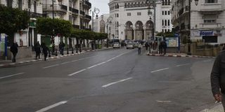 An empty street in Algiers