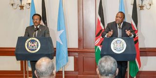 Presidents Uhuru and Farmaajo