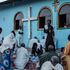 Ethiopian refugees pray