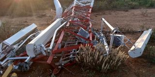 Safaricom mast destroyed in Elele