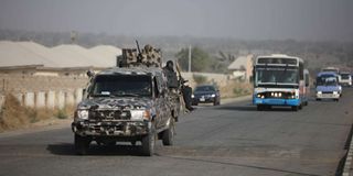 Nigerian military escort 
