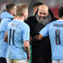 Manchester City manager Pep Guardiola reacts