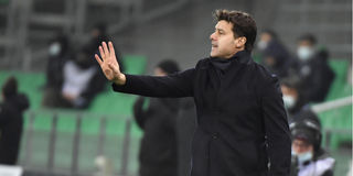 PSG coach Mauricio Pochettino gestures