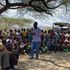 Turkana South MP James Lomenen addresses Kapedo residents on Sunday before the attack.