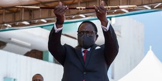 Malawian president-elect Lazarus Chakwera in Lilongwe on July 6, 2020.