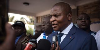 Incumbent President Faustin-Archange Touadera of the Central African Republic on January 18, 2021. 