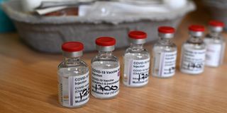 Vials of the Oxford-AstraZeneca Covid-19 vaccine.