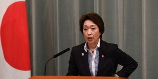 Japan's Minister for the Tokyo Olympic and Paralympic Games Seiko Hashimoto 