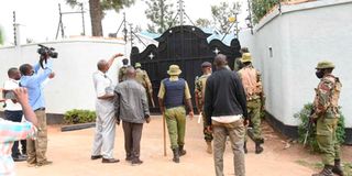 Police at Echesa's home
