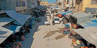 A market street in Atareb town