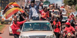 Bobi Wine and his supporters