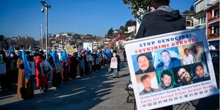 Uighur protesters