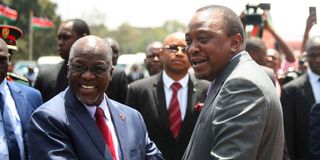 President Uhuru Kenyatta and President John Pombe Magufuli 