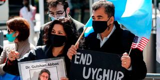 Uyghur protesters