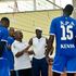 Kenya Ports Authority coach Sammy Mulinge (centre) talks to his players during their training session at Makande Hall