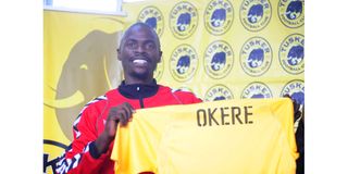 Tusker assistant coach Charles Okere during his unveiling at Ruaraka grounds in Nairobi on April 24, 2018