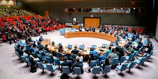 The UN Security Council during a past meeting.