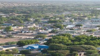 An aerial view of Lodwar town in Turkana County