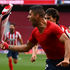 Atletico Madrid Luis Suarez celebrates