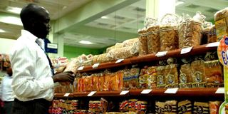 Bread at supermarket