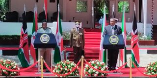 Burundi President Evariste Ndayishimiye, President Uhuru Kenyatta