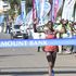 Mercy Kipchumba crosses the finish line to win the Eldoret City Marathon women's race