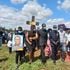 Mourners escort the body of the former Kibwezi MP Kalembe Ndile funeral