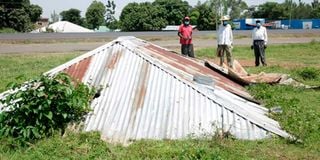 dismantled roof Tieng'rea Kisumu Busia Highway Kisumu 