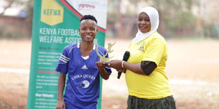 Mwanahalima 'Dogo' Adam receives May player of the month award