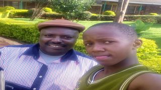 Stephen Mwangi with his son Mutugi