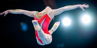 A Chinese gymnast.