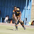 Veteran Telkom Orange forward Jackline Mwangi drives the ball 
