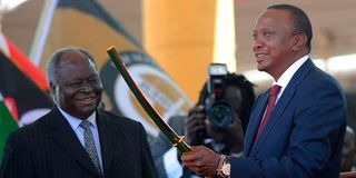 Mwai Kibaki and Uhuru Kenyatta