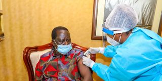 Raila gets Covid-19 vaccine