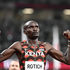 Kenya's Ferguson Cheruiyot Rotich celebrates after winning in the men's 800m semi-finals Heat 3 