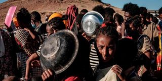 Ethiopian refugee children camp