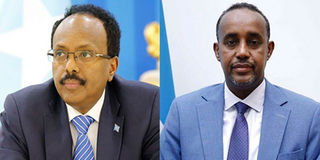 Somalia President Mohamed Abdullahi Farmaajo, Prime Minister Hussein Roble