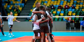 Kenya players celebrate a point