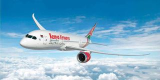 A Kenya Airways plane