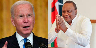 Uhuru Kenyatta and Joe Biden