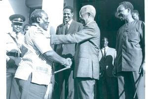 Jomo Kenyatta and Aden Abdulle Osman 