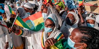 Addis Ababa rally media fake news tigray war